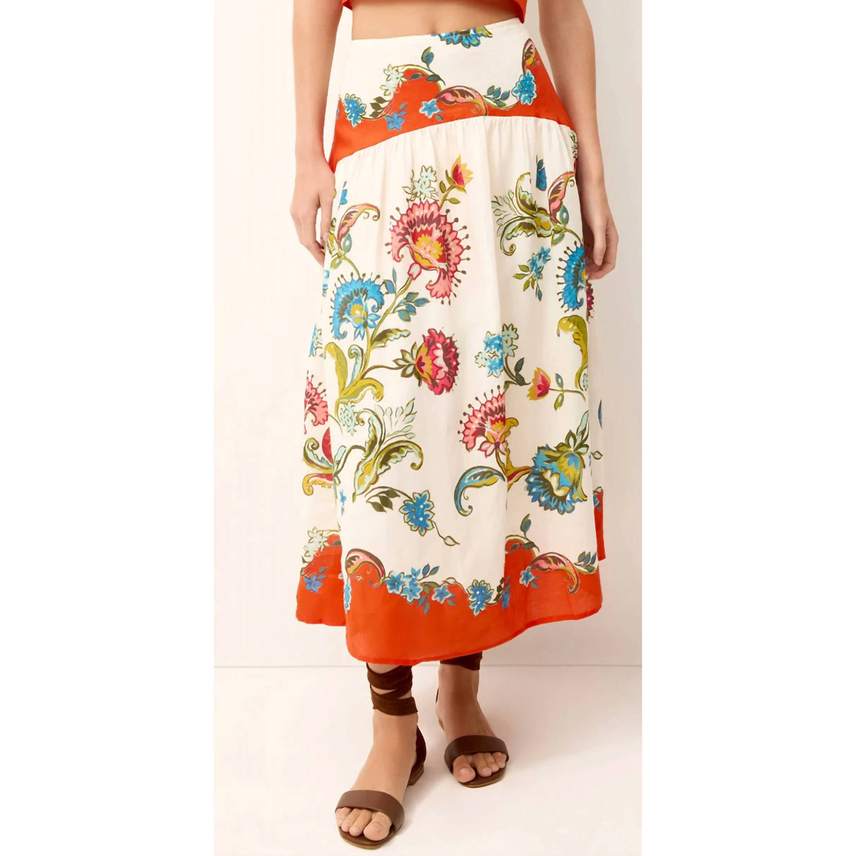 New Marie Oliver Vicki Midi Skirt In Cartagena